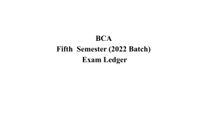 BCA Third (2023 Batch) and Sixth (2021 Batch) Exam Ledger