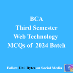 BCA Third Semester Web Technology MCQs of 2024 Batch