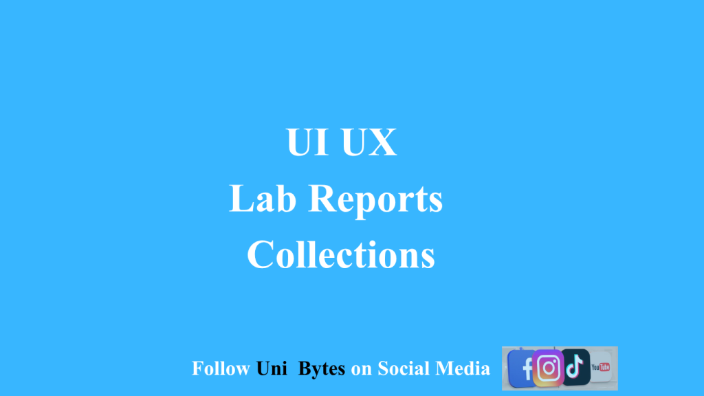 UI UX Lab reports